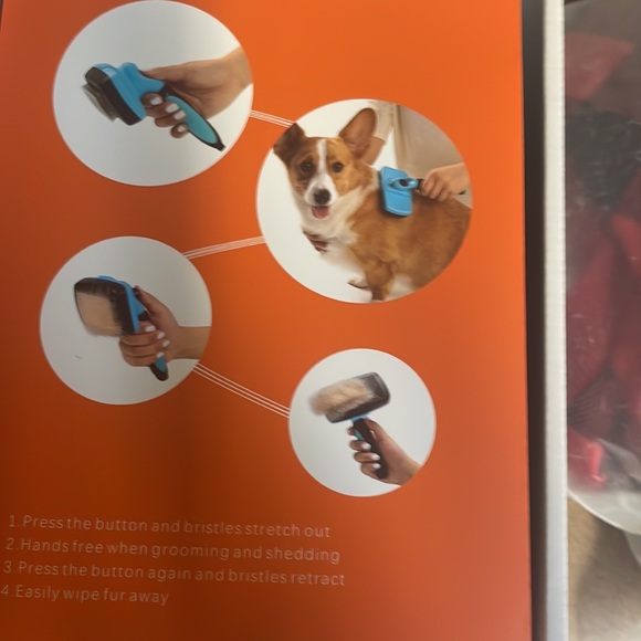 Usitek Dog/Cat Brush for Shedding and Grooming Self-cleaning Slicker Brush New - Picture 6 of 7